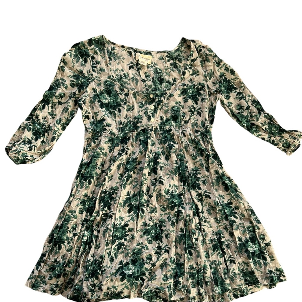 Ralph Lauren Denim and Supply Green Floral Babydoll Dress | Small